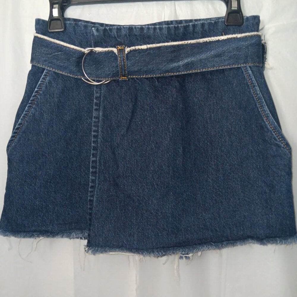ZARA WOMEN'S TRAFALUC DENIMWEAR SKORT BLUE SIZE XS